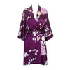 Chrysanthemum & Crane Short Kimono Robe