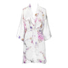 Chrysanthemum & Crane Short Kimono Robe