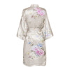 Chrysanthemum & Crane Short Kimono Robe