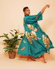 Peony & Butterfly Long Kimono Robe (Plus Size)