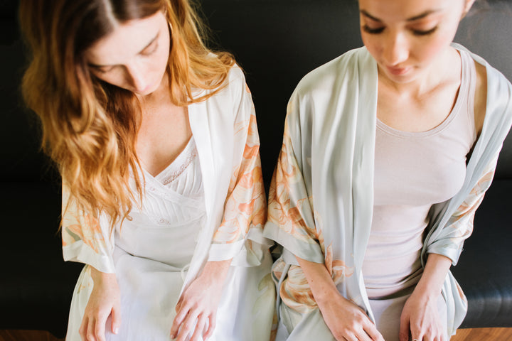 Two Sisters and the Kimono Robes They Created