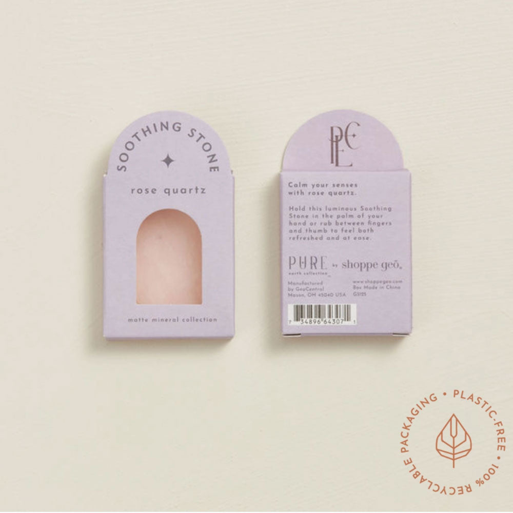 Rose Quartz Soothing Stone | Pink Worry Stone – kimandono.com