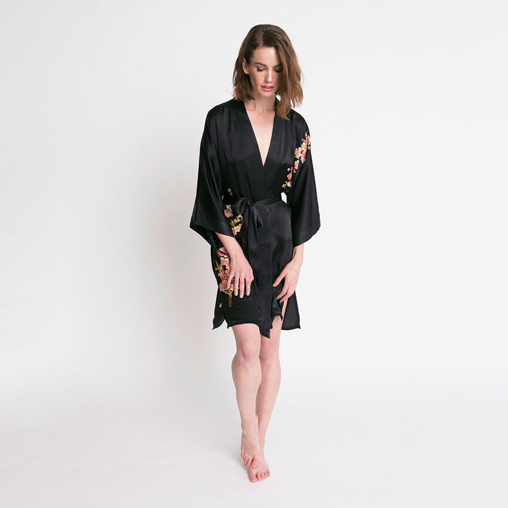 Long Kimono Peacock - Beige main image 0