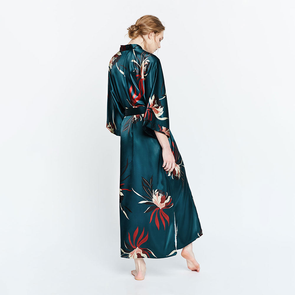 Hana Floral | Kimono – KIM+ONO Long - Robe Satin