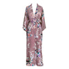 Peacock & Blossoms Long Kimono Robe