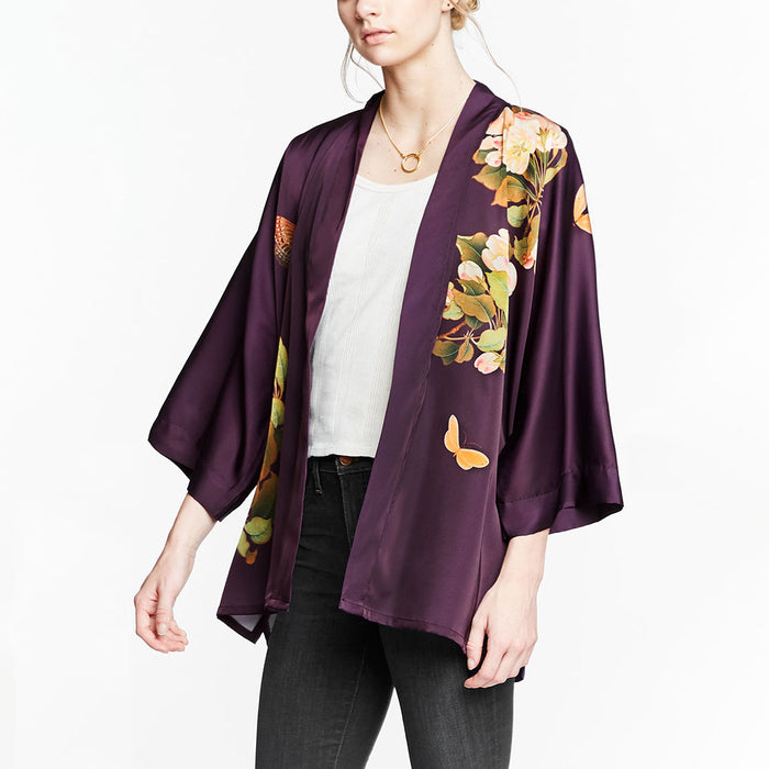 Peony & Butterfly Kimono Jacket - Short | KIM+ONO – kimandono.com