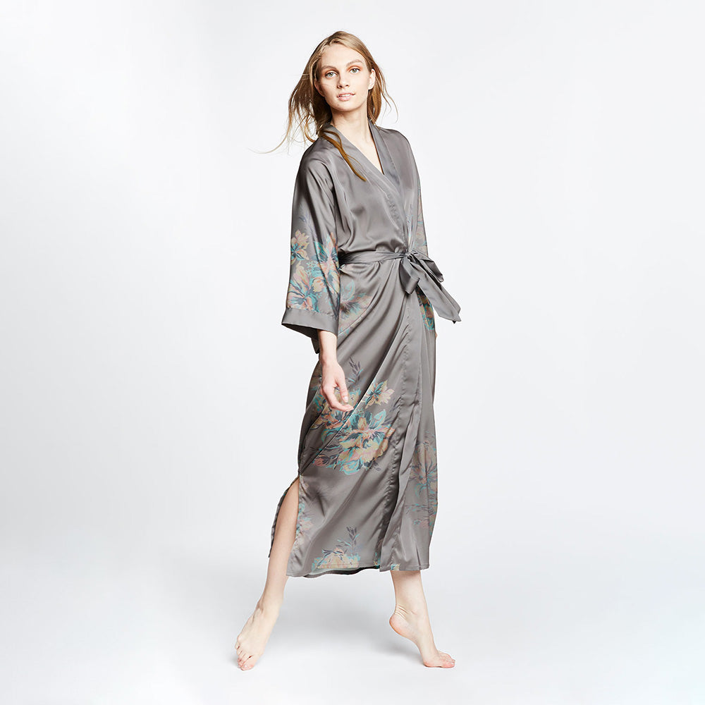 Fura Long Floral Kimono Robe Cover-Up | KIM+ONO