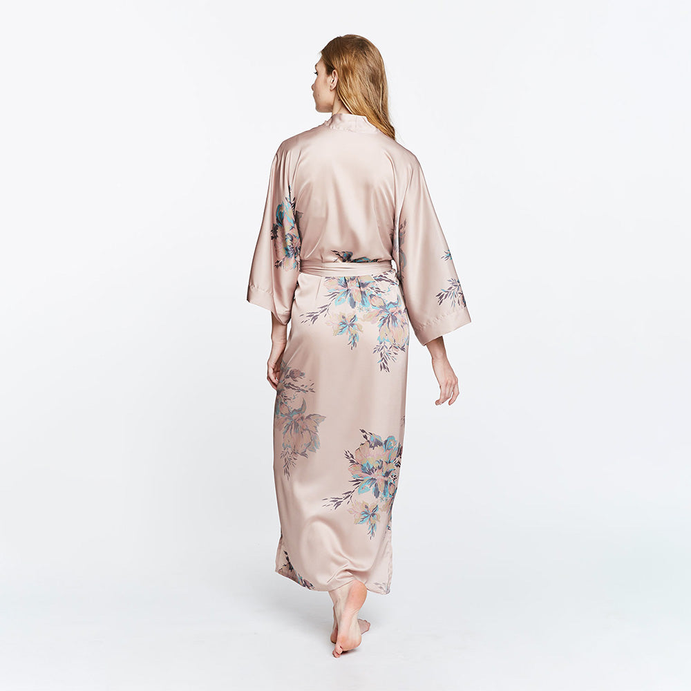 Fura Long Floral Kimono Robe Cover-Up | KIM+ONO – kimandono.com
