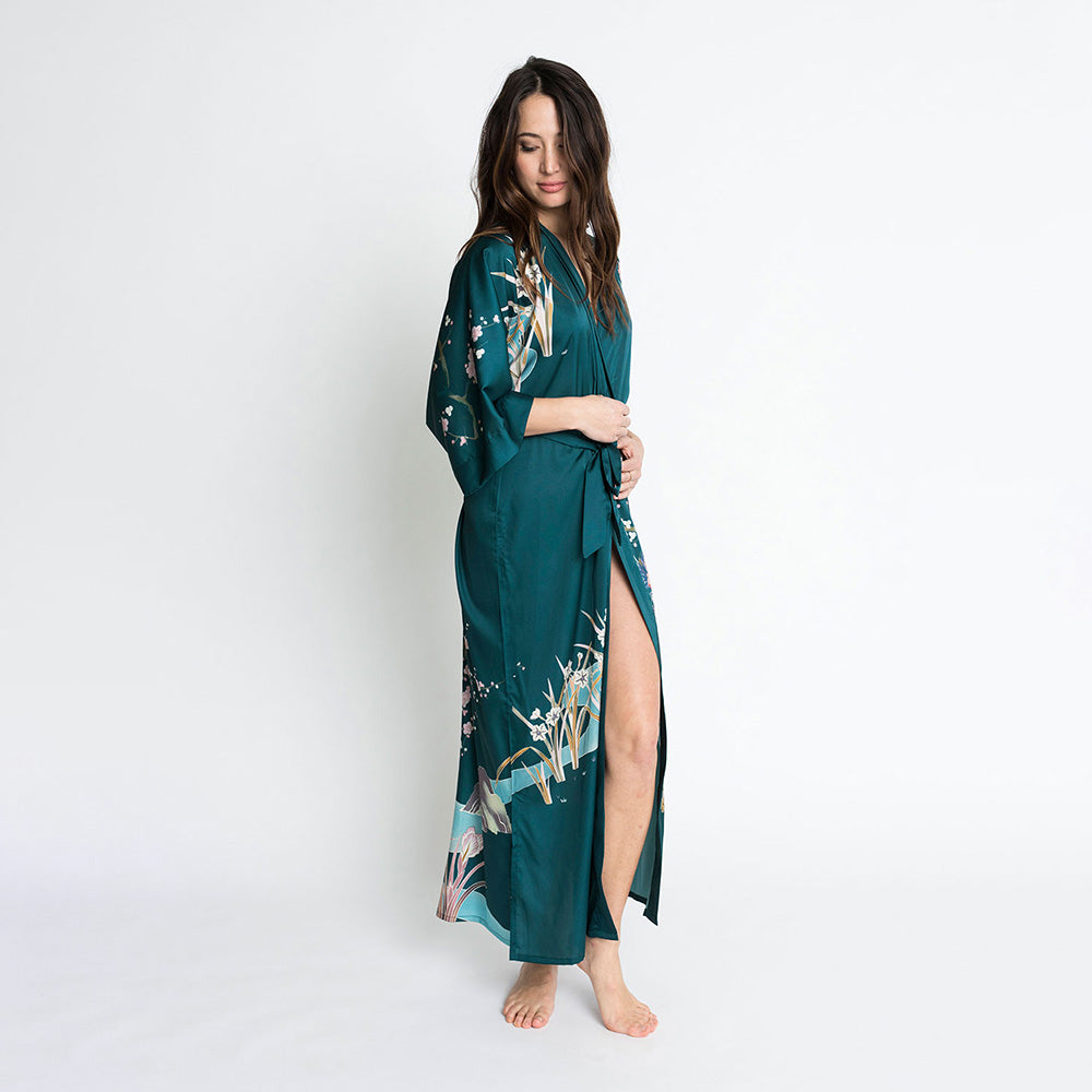 Spring Floral Kimono Robe - Long | KIM+ONO
