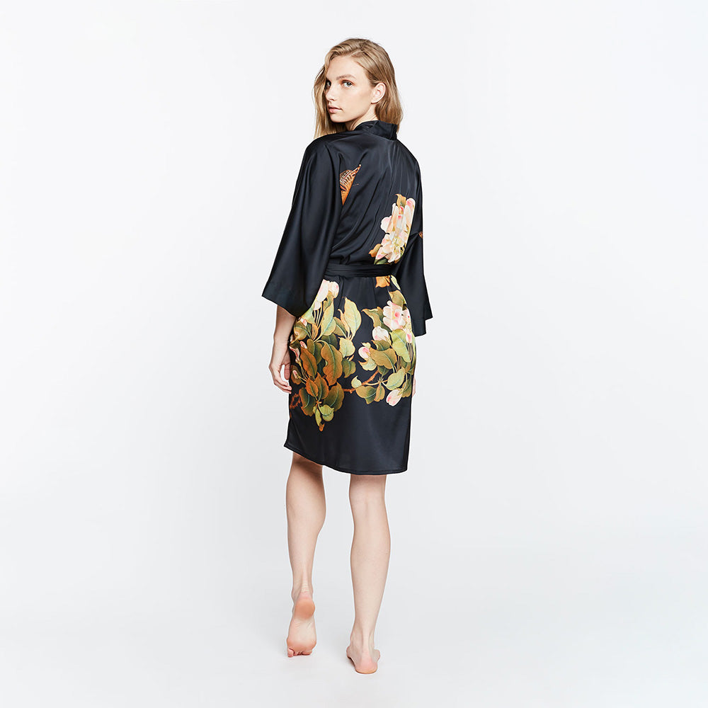 Peony & Butterfly Kimono Robe - Short | KIM+ONO – Kimandono.com