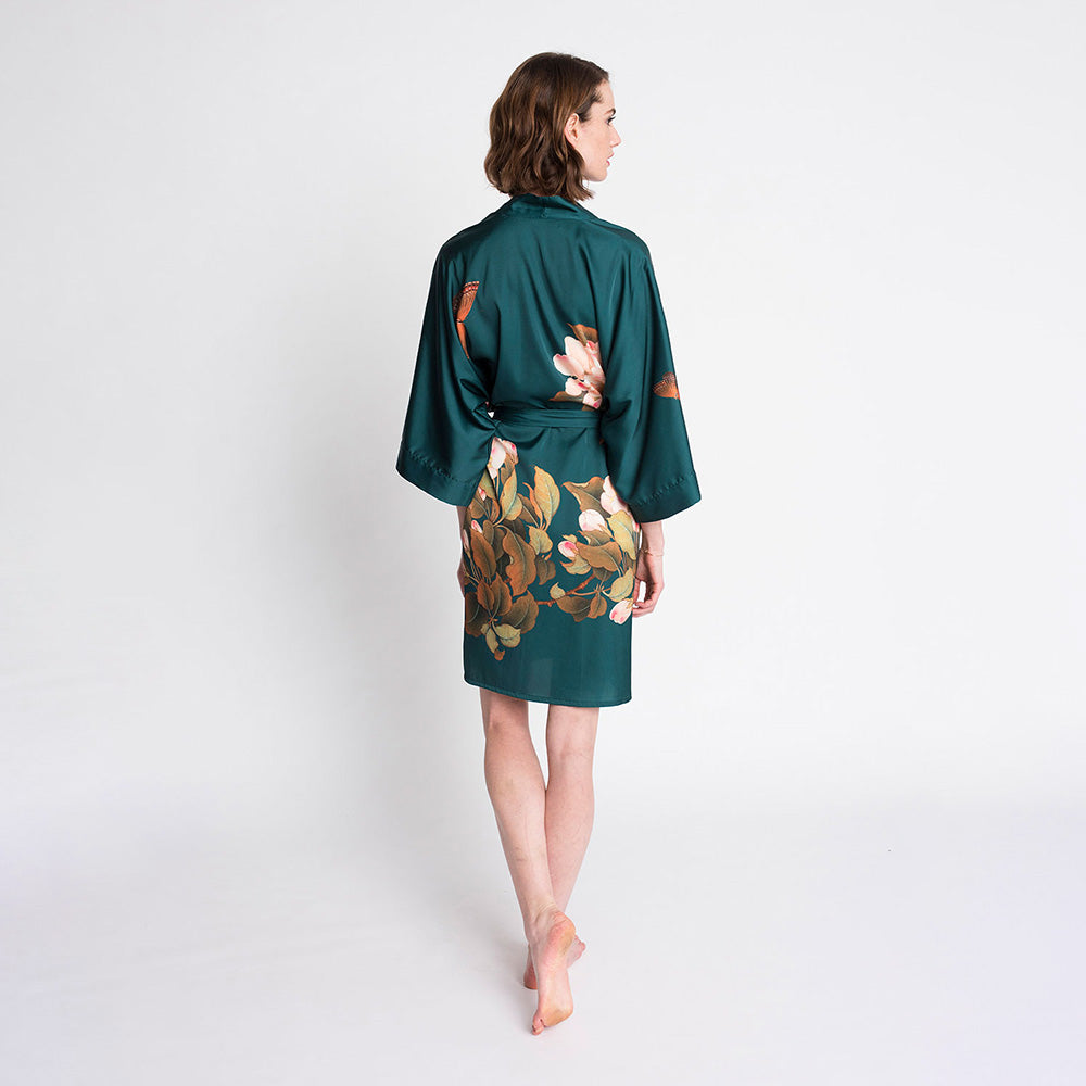 Peony & Butterfly Kimono Robe - Short | KIM+ONO – Kimandono.com