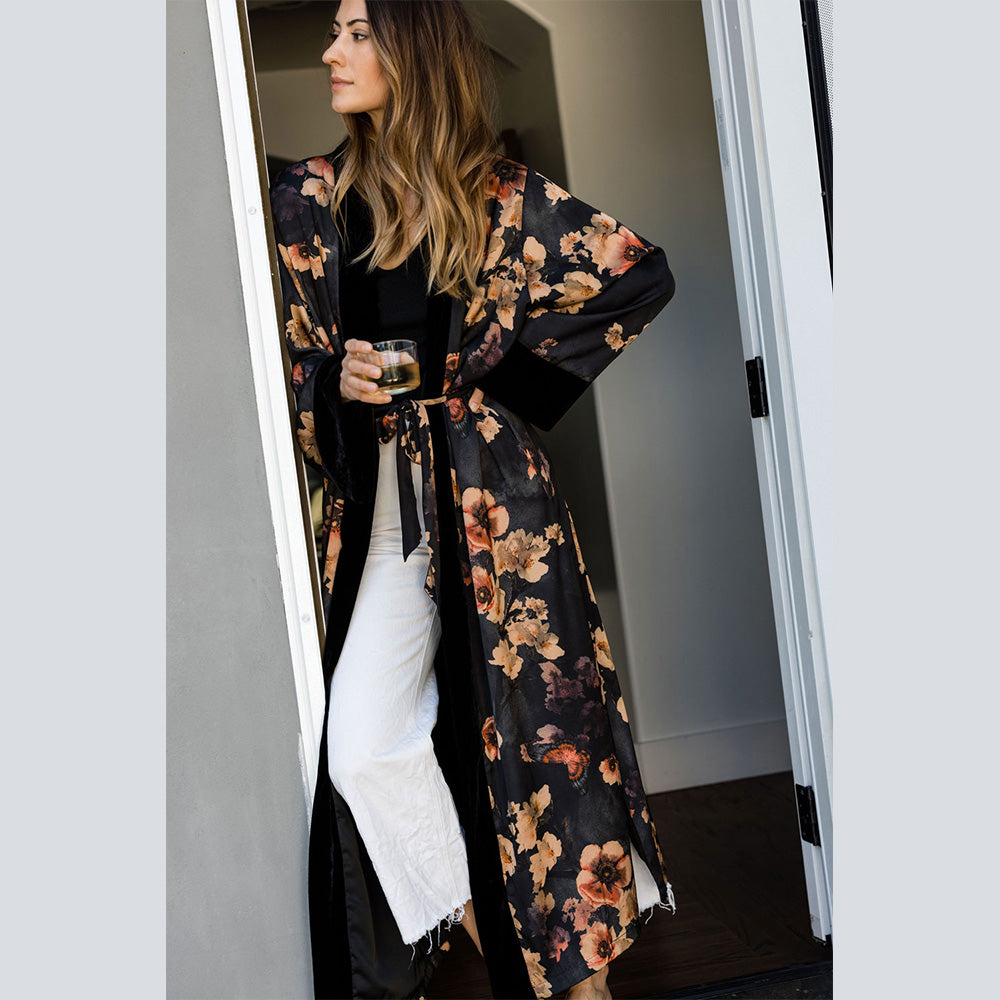 Long Azumi Kimono Wrap | Long Kimono Cover Up | KIM+ONO – Kimandono.com