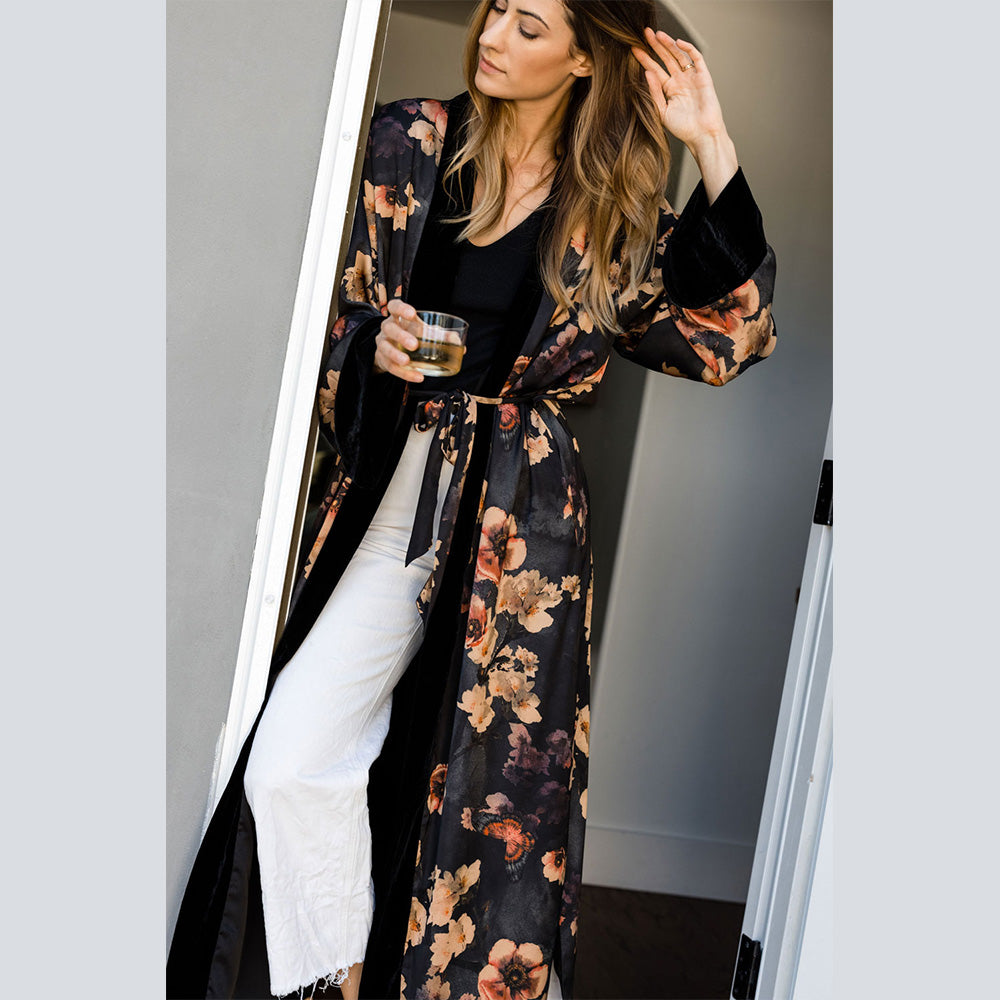 Long Azumi Kimono Wrap | Long Kimono Cover Up