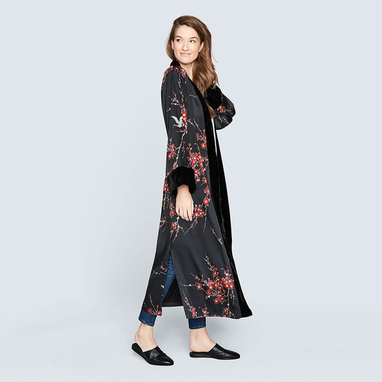 Floral Crane Sun Cardigan Kimono Outerwear Shorts Set main image 1