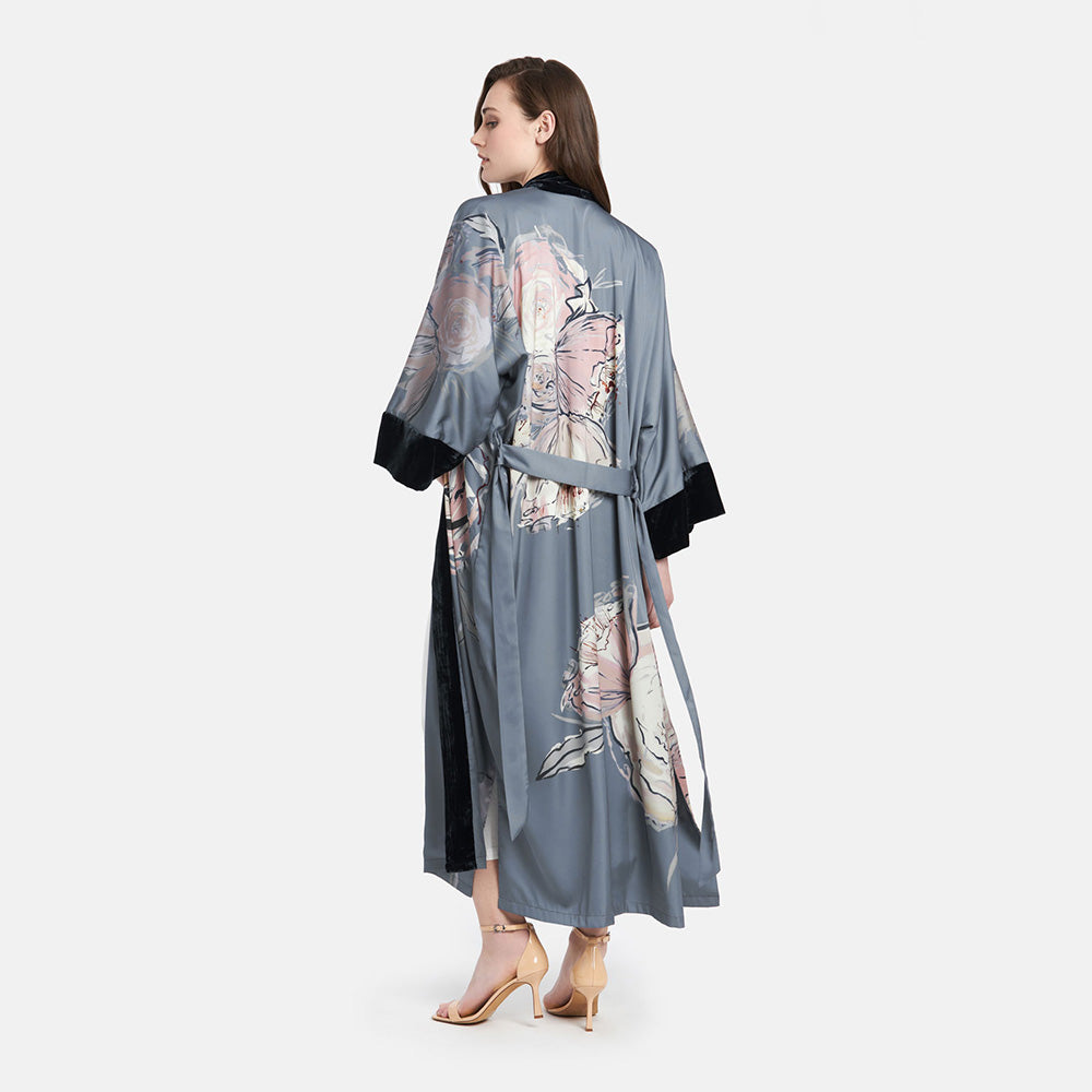 JADE KIMONO SLEEVES DRAWSTRING WAIST WOVEN ROMPER