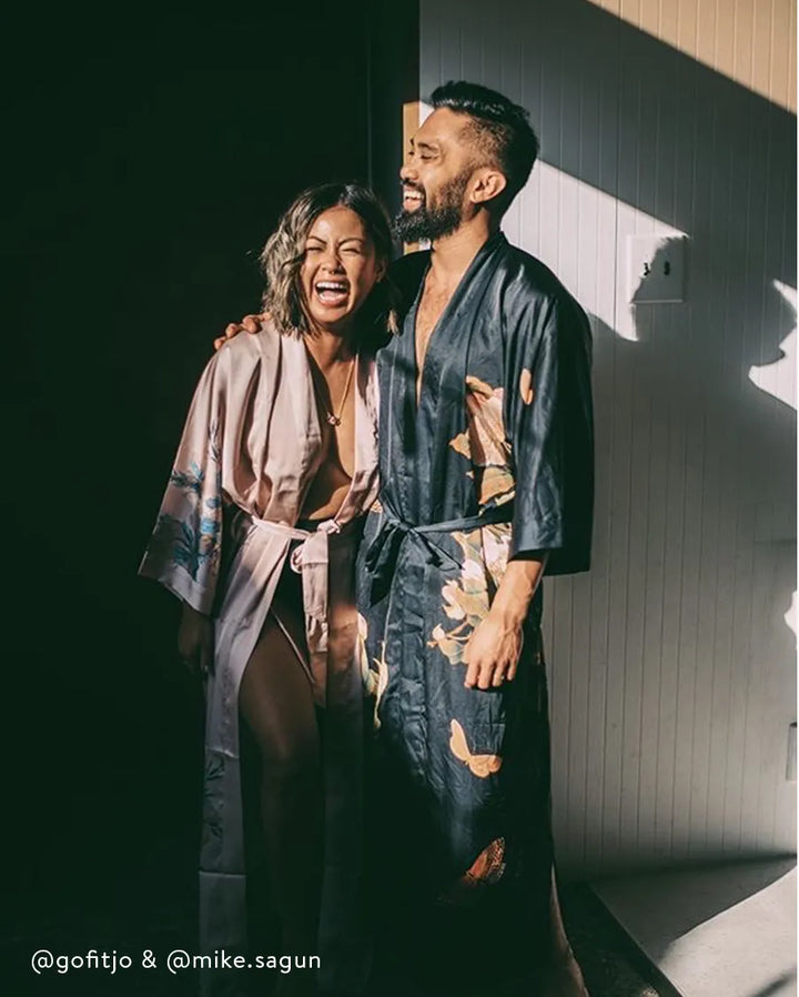 Men's short 2025 kimono robe