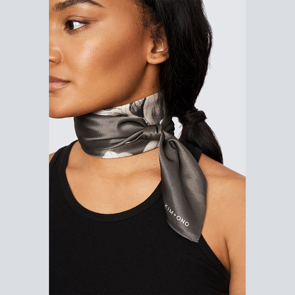 Kiku Washable Silk Floral Kerchief Scarf | KIM + ONO – kimandono.com