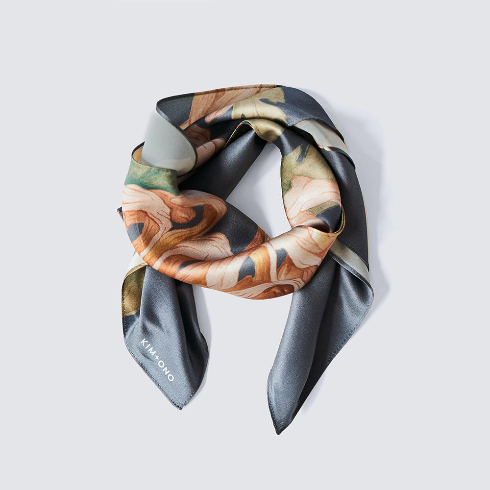 Kiku Washable Silk Floral Kerchief Scarf | KIM + ONO – kimandono.com