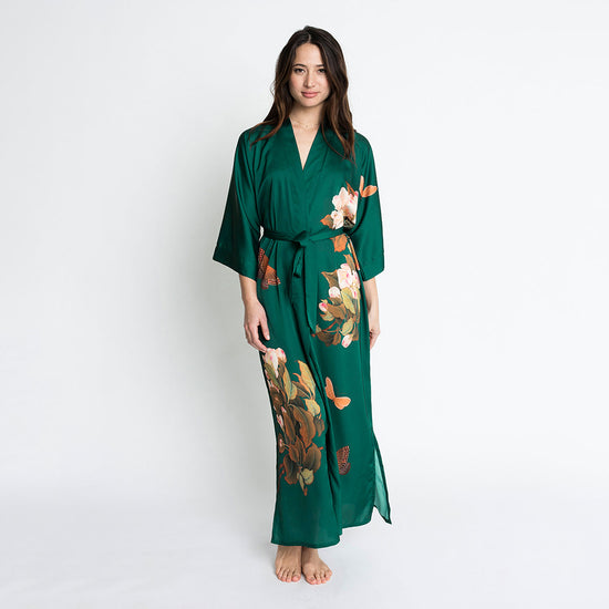 Peony & Butterfly Kimono Robe - Long | KIM+ONO – Kimandono.com