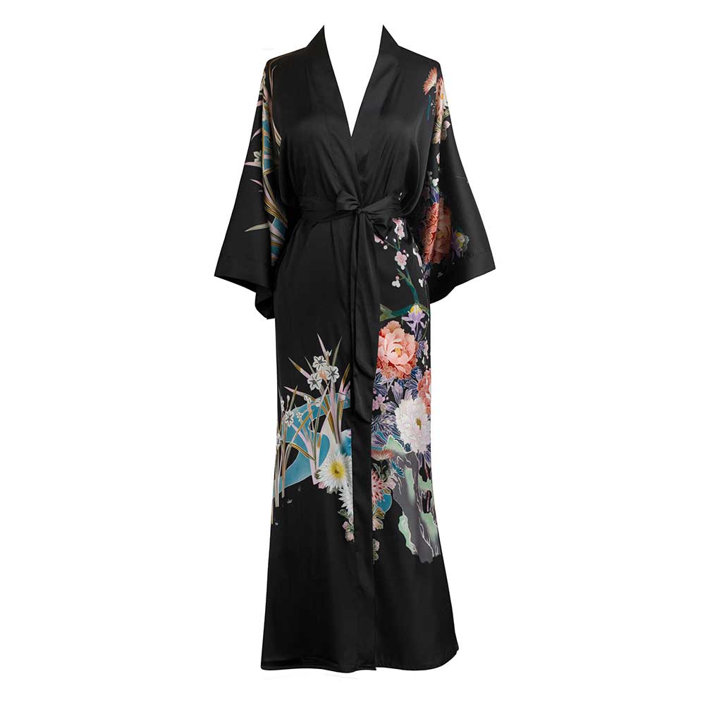 Spring Floral Kimono Robe - Long | KIM+ONO – kimandono.com